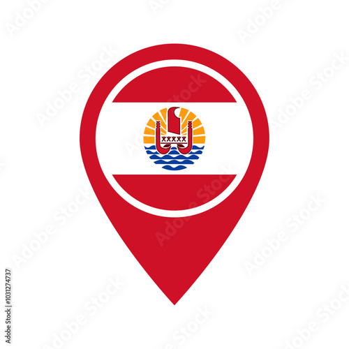 Free Download French Polynesia flag location icon - GFXLoad