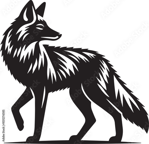 Jackal silhouette vector