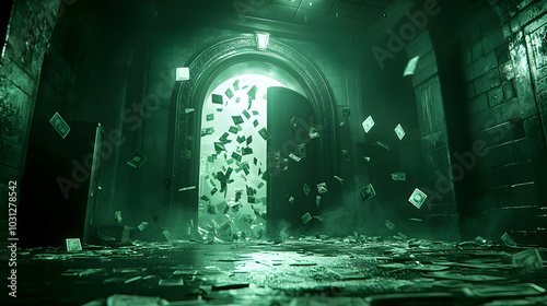 A mystical doorway with flo...