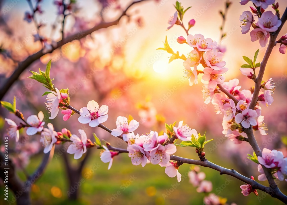 Blooming Apricot Blossoms in Springtime Orchard Close-Up - Nature's Beauty Unveiled Blooming Apricot Blossoms in Springtime Orchard Close-Up - Nature's Beauty Unveiled