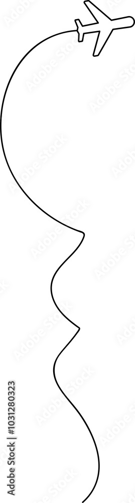 Airplane line path icon, airline, flight Airplane line path icon, airline, flight