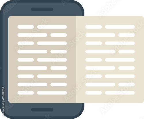 Electronic book displayed on the screen of a smartphone, providing a convenient and portable way to enjoy literature