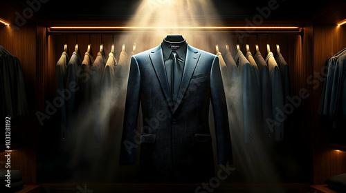 Elegant suit displayed in a...