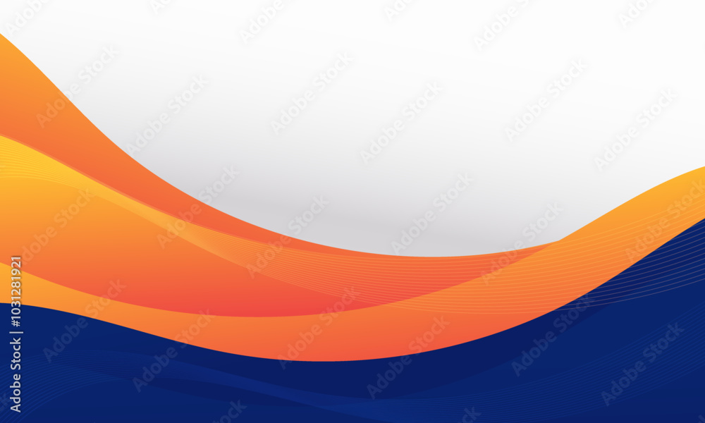 Abstract Blue Orange Curved Lines Design Background Abstract Blue Orange Curved Lines Design Background