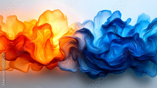Abstract swirling colors in...