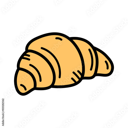 Croissant Doodle Illustration