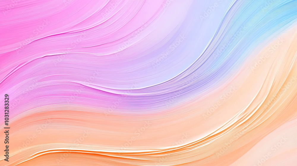 Obraz premium Abstract wavy gradient paint background with brush strokes