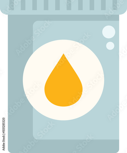 Engine oil container presenting its yellow drop symbol, representing lubrication and car maintenance