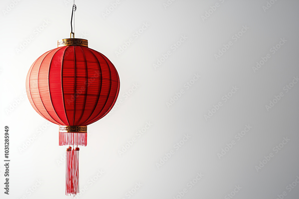 Fototapeta premium Chinese lantern isolated on white background.