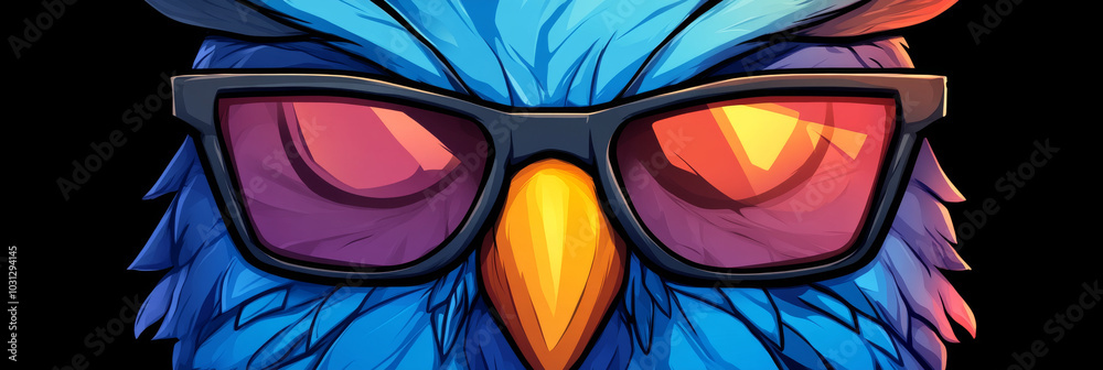 Cool owl with sunglasses. Cool owl with sunglasses.