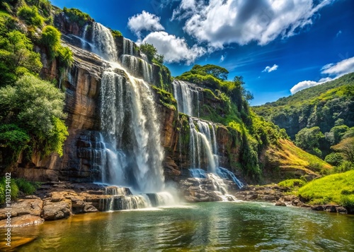 Captivating View of Vu de Noiva Waterfall in Morro da Igreja, Urubici, Santa Catarina - Nature's Beauty Unveiled