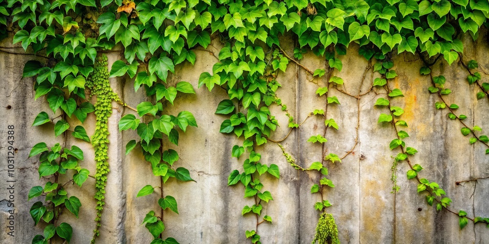 A wall with a natural design, where vibrant green vines gracefully cascade down the rough, weathered surface, creating a captivating tapestry of life. A wall with a natural design, where vibrant green vines gracefully cascade down the rough, weathered surface, creating a captivating tapestry of life.