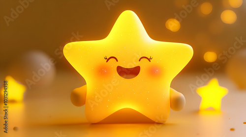 A cheerful star-shaped lamp...