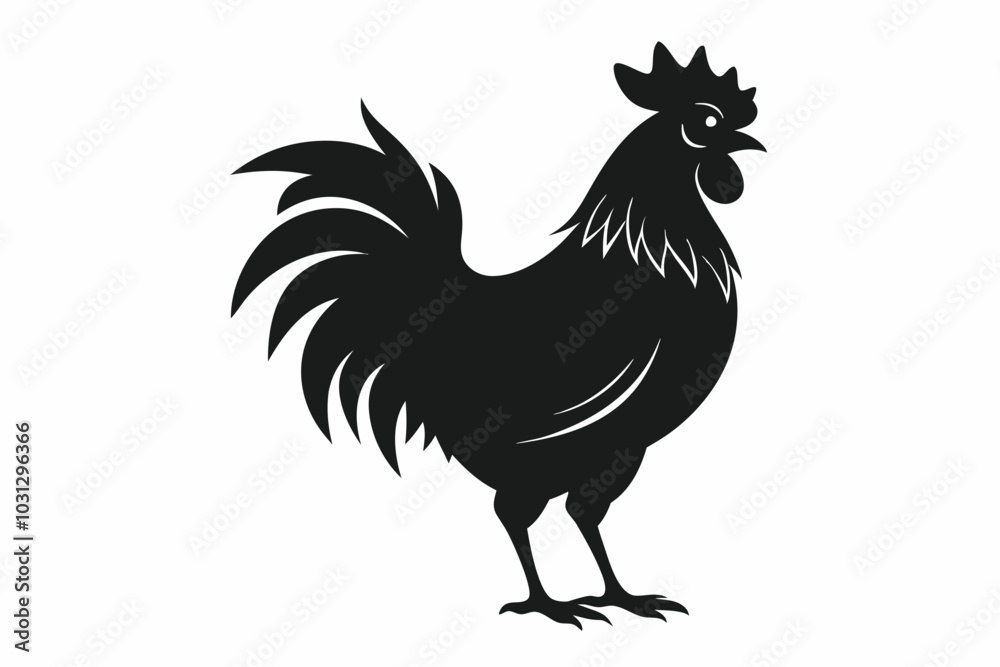 Rooster Silhouette, chicken silhouette vector
Rooster Silhouette, chicken silhouette vector