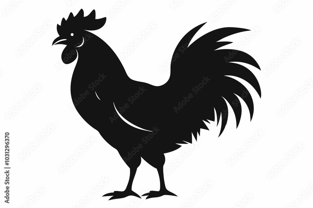 Rooster Silhouette, chicken silhouette vector
Rooster Silhouette, chicken silhouette vector
