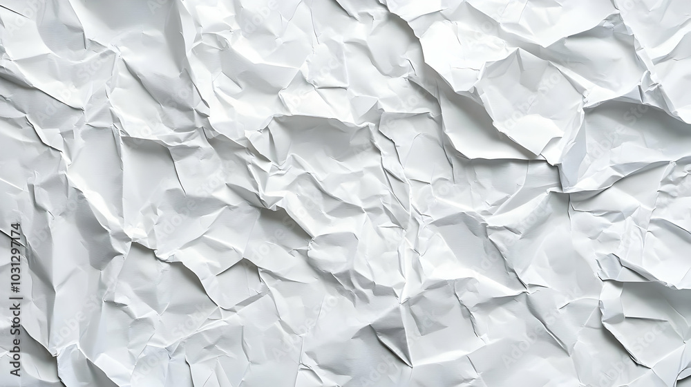 Crumpled white paper texture background for design purposes. Crumpled white paper texture background for design purposes.