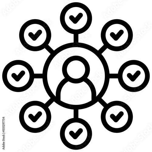 multitasking icon illustration design with outline