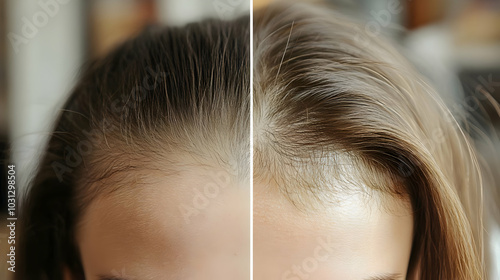 Comparison of two hairstyle...