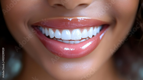 Close-up of a smiling woman...