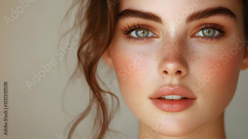 Portrait of a woman with st...