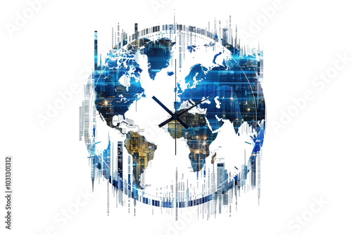 world clock indicating times across different countries photo