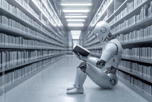 Robot Librarian Exploring a Digital Library of Knowledge