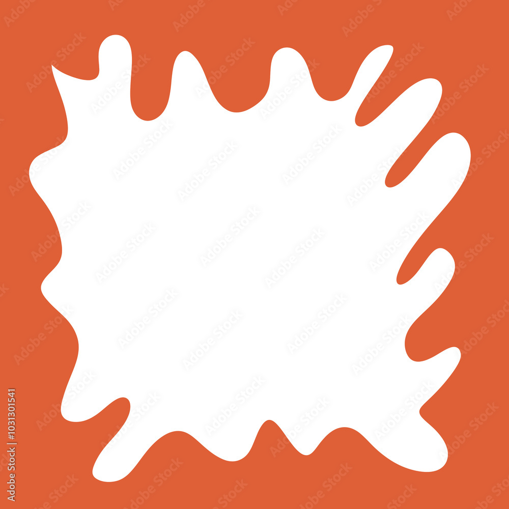 Orange Frame Hollow Background