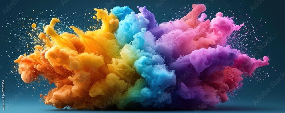 Vibrant Abstract Rainbow Swirl of Colors