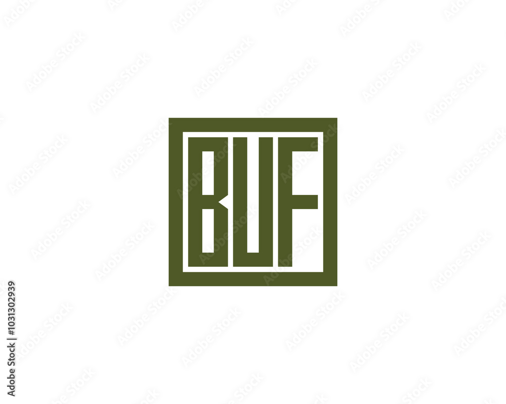 BUF logo design vector template. BUF BUF logo design vector template. BUF