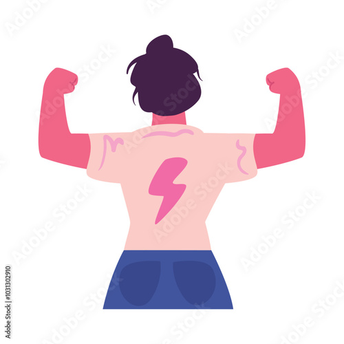 girl power fighting woman