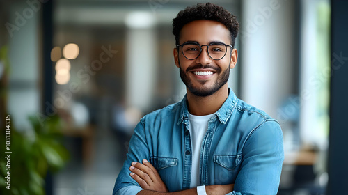 Smiling man in a casual out...