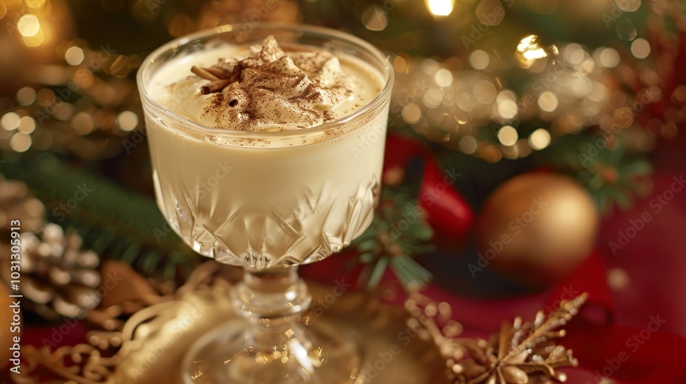 Eggnog Cocktail: Festive Christmas Drink Eggnog Cocktail: Festive Christmas Drink