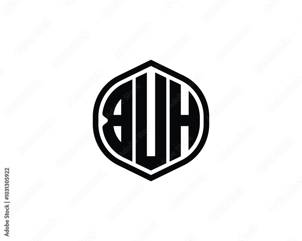 BUH logo design vector template. BUH BUH logo design vector template. BUH