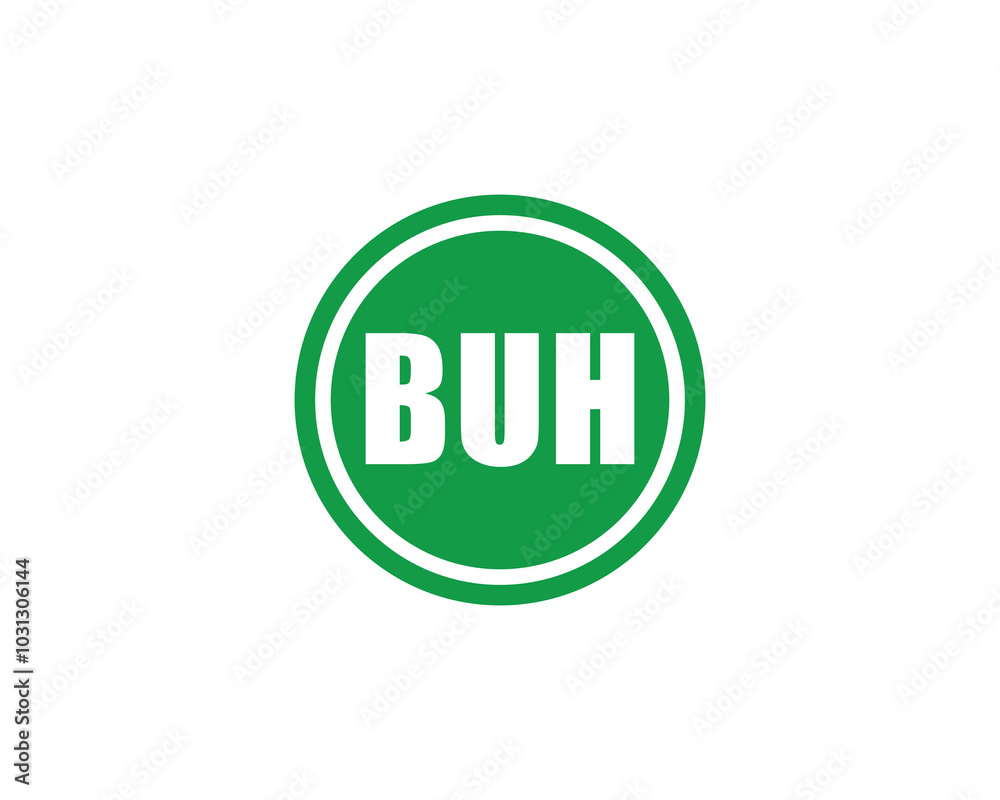 BUH logo design vector template. BUH BUH logo design vector template. BUH