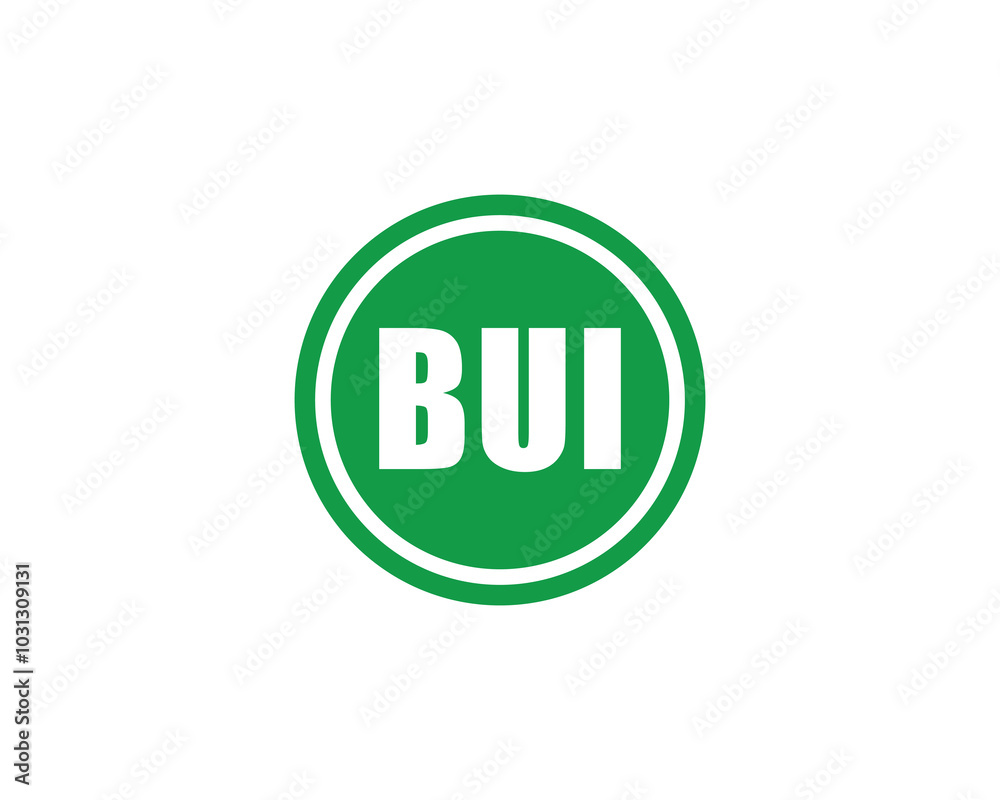 BUI logo design vector template. BUI BUI logo design vector template. BUI
