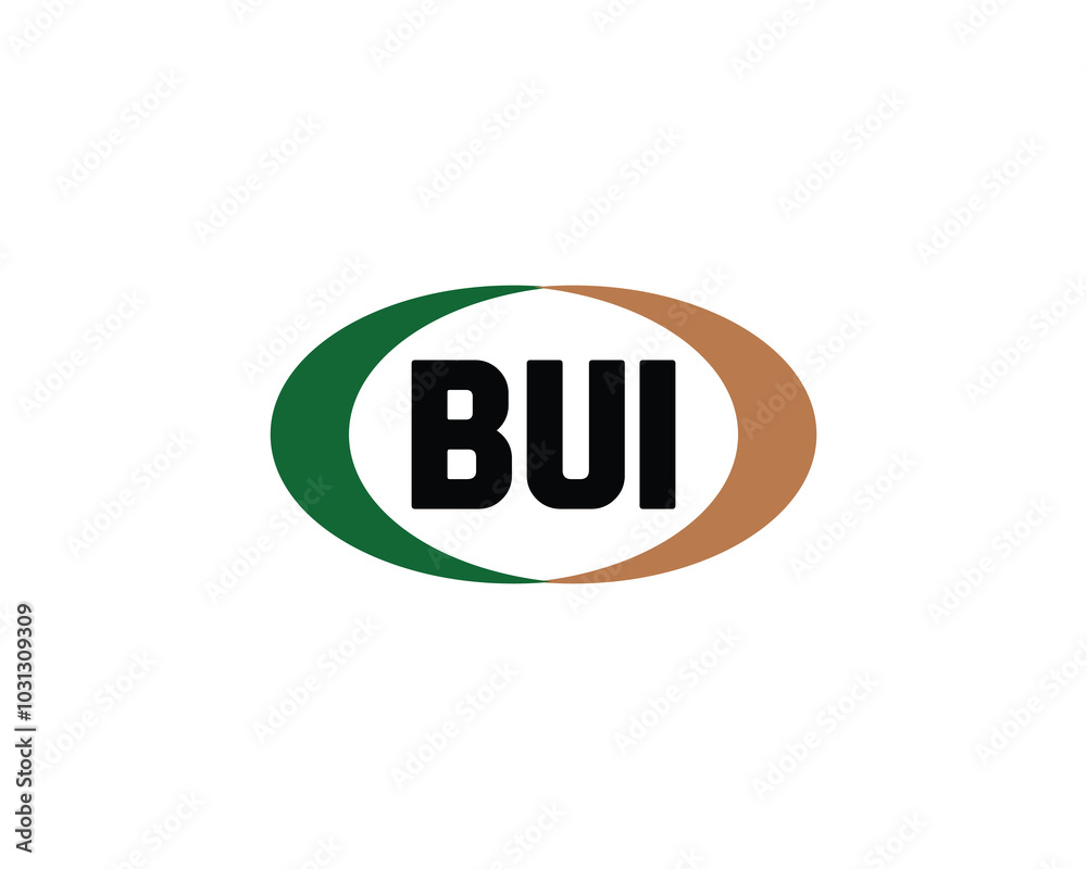 BUI logo design vector template. BUI