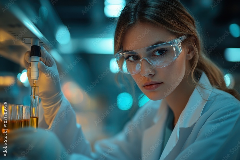 Female Scientist Working in a Lab Female Scientist Working in a Lab