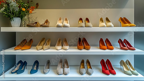 Display of colorful high he...