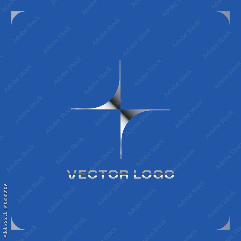 MODERN GEOMETRIC METALLIC GRAPHIC LOGO MODERN GEOMETRIC METALLIC GRAPHIC LOGO