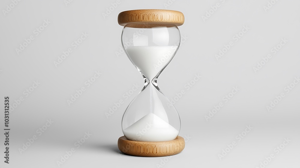 Naklejka premium The timeless nature of an hourglass a symbol of reflection and change in everyday life