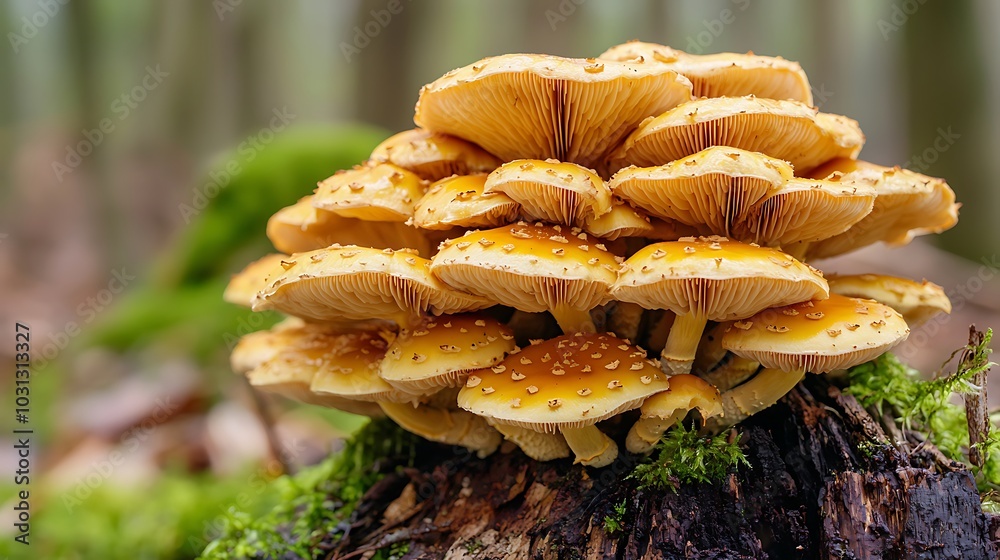 Vibrant Fungi and Colorful Mushrooms in Natural Habitat Vibrant Fungi and Colorful Mushrooms in Natural Habitat