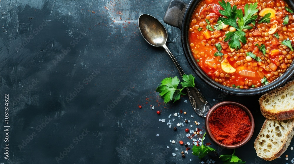 Fresh Vegetable Soup in a Cozy Kitchen Setting Fresh Vegetable Soup in a Cozy Kitchen Setting