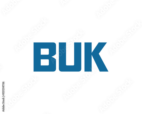 BUK Logo design vector template. BUK