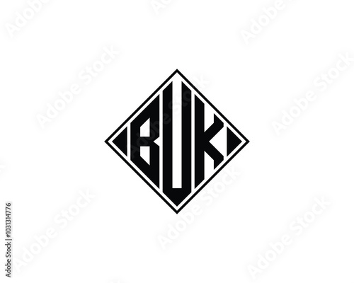 BUK Logo design vector template. BUK