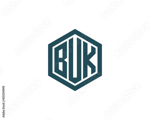 BUK Logo design vector template. BUK