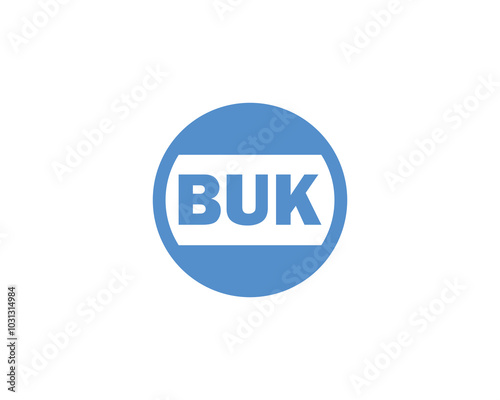 BUK Logo design vector template. BUK