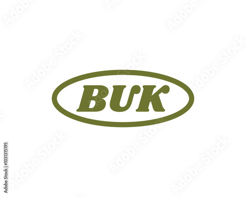 BUK Logo design vector template. BUK