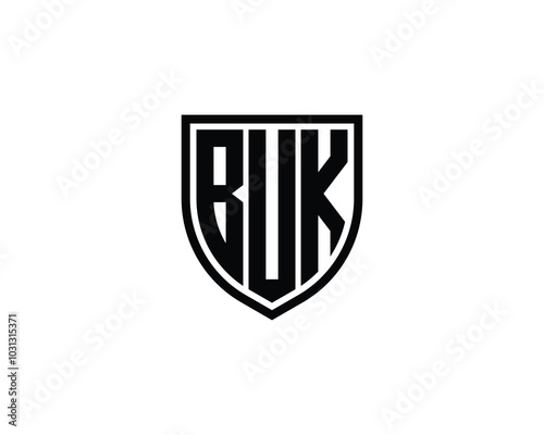 BUK Logo design vector template. BUK