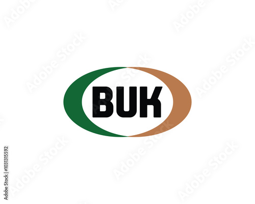 BUK Logo design vector template. BUK