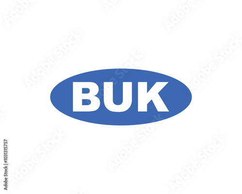 BUK Logo design vector template. BUK